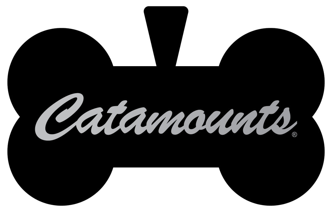 Vermont Catamounts Dog Tag Matte Black Bone-shaped Engraved Officially Licensed 