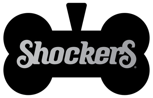 Wichita State Shockers Dog Tag Matte Black Bone-shaped Engraved Officially Licensed 