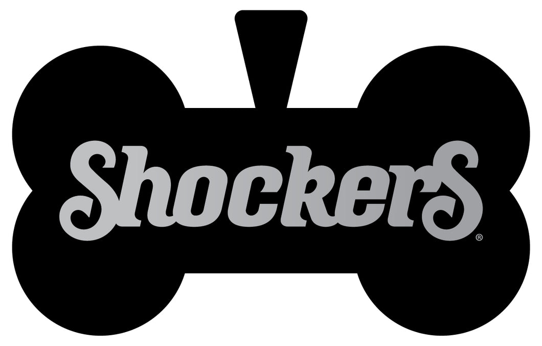 Wichita State Shockers Dog Tag Matte Black Bone-shaped Engraved Officially Licensed 