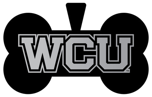 Western Carolina University Dog Tag Matte Black Bone-shaped Engraved Officially Licensed 