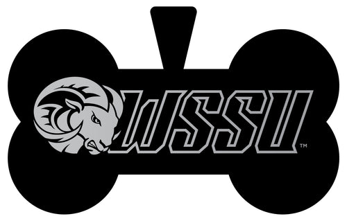 Winston-Salem State Dog Tag Matte Black Bone-shaped Engraved Officially Licensed 