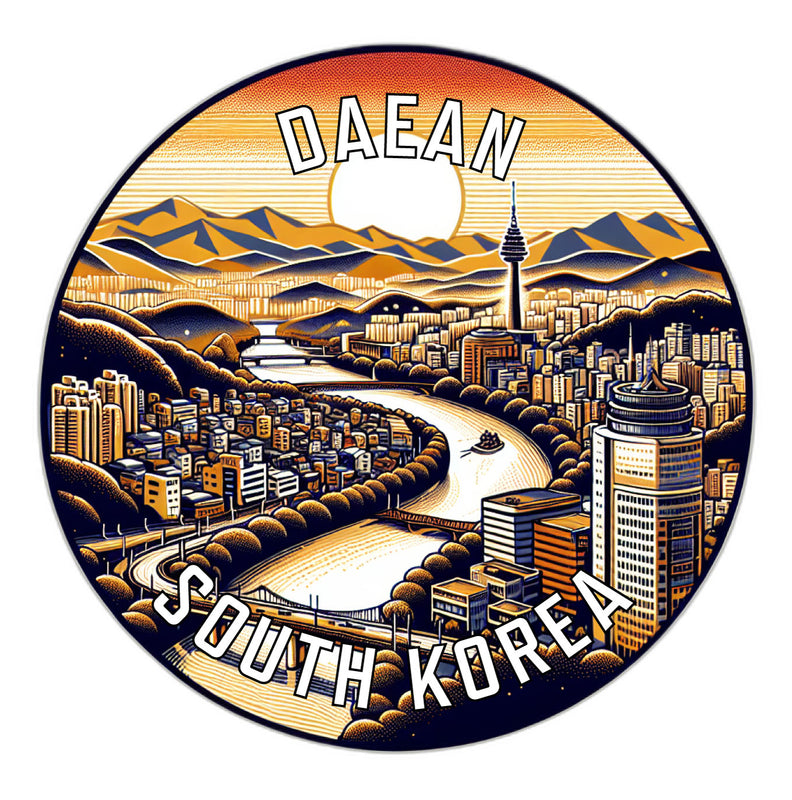 Daean Korea South Souvenir Die Cut Flat Magnet 2-Inch