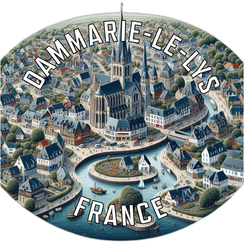Dammarie le Lys France Souvenir Die Cut Flat Magnet 6-Inch