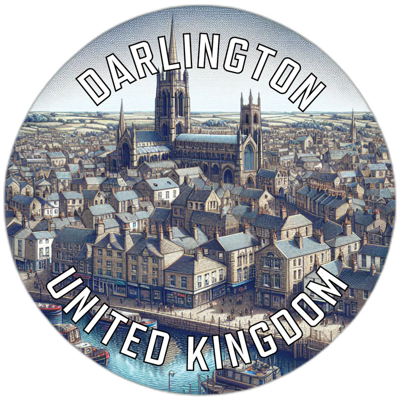 Darlington United Kingdom Souvenir Vinyl Decal Sticker 2-Inch