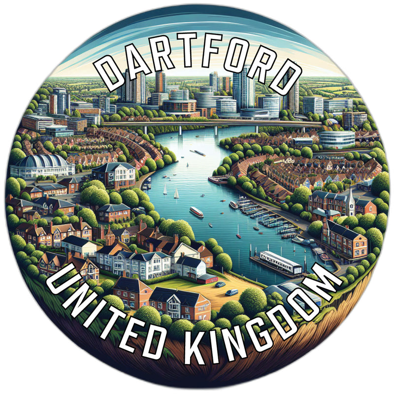 Dartford United Kingdom Souvenir Die Cut Flat Magnet 2-Inch