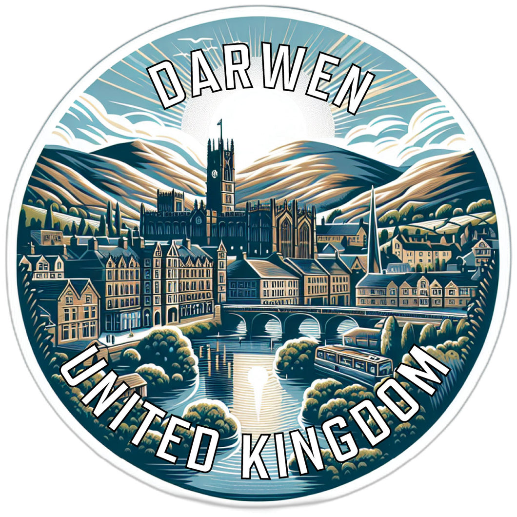 Darwen United Kingdom Souvenir Vinyl Decal Sticker 6-Inch