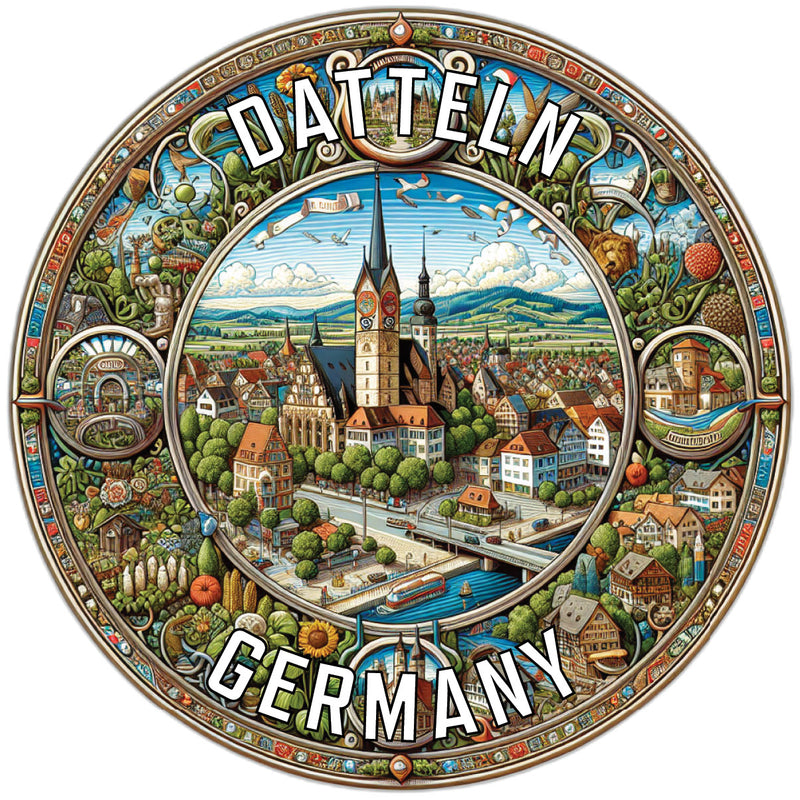 Datteln Germany Souvenir Die Cut Flat Magnet 2-Inch