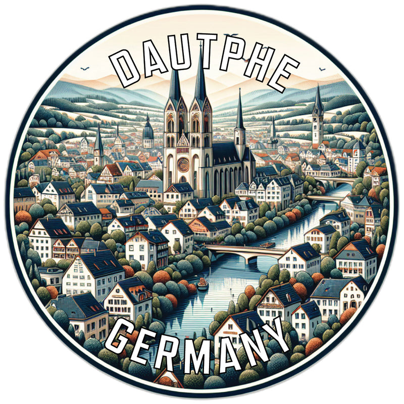 Dautphe Germany Souvenir Die Cut Flat Magnet 2-Inch