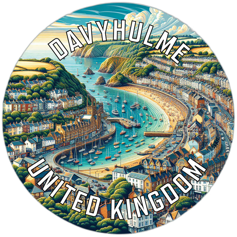 Davyhulme United Kingdom Souvenir Die Cut Flat Magnet 2-Inch