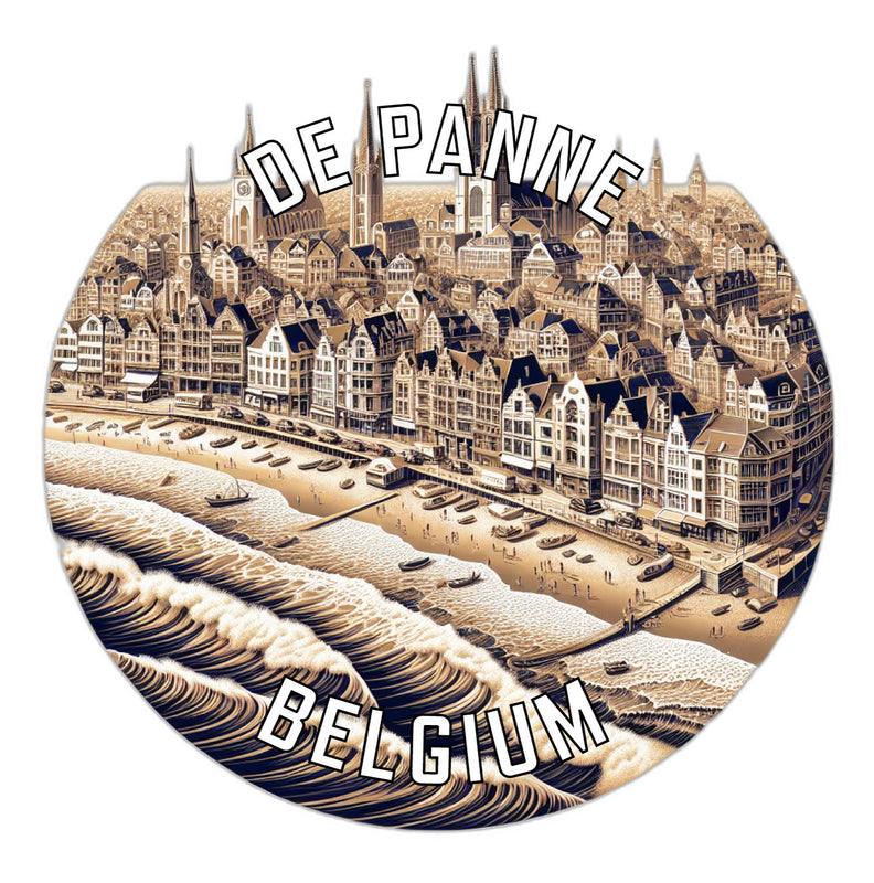 De Panne Belgium Souvenir Vinyl Decal Sticker 4-Inch