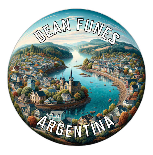Dean Funes Argentina Souvenir Die Cut Flat Magnet 4-Inch