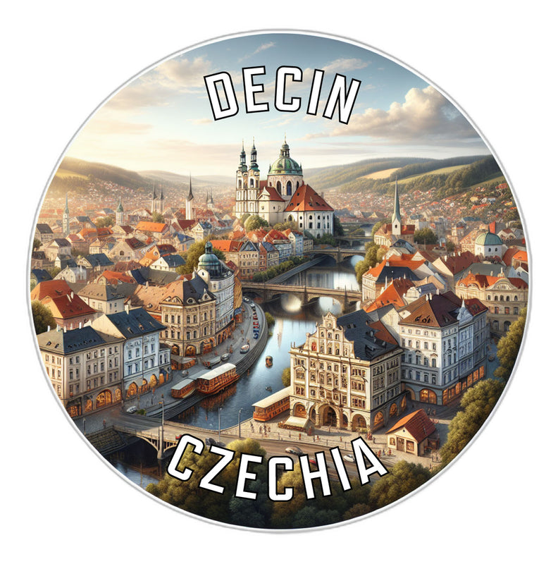 Decin Czechia Souvenir Vinyl Decal Sticker 2-Inch