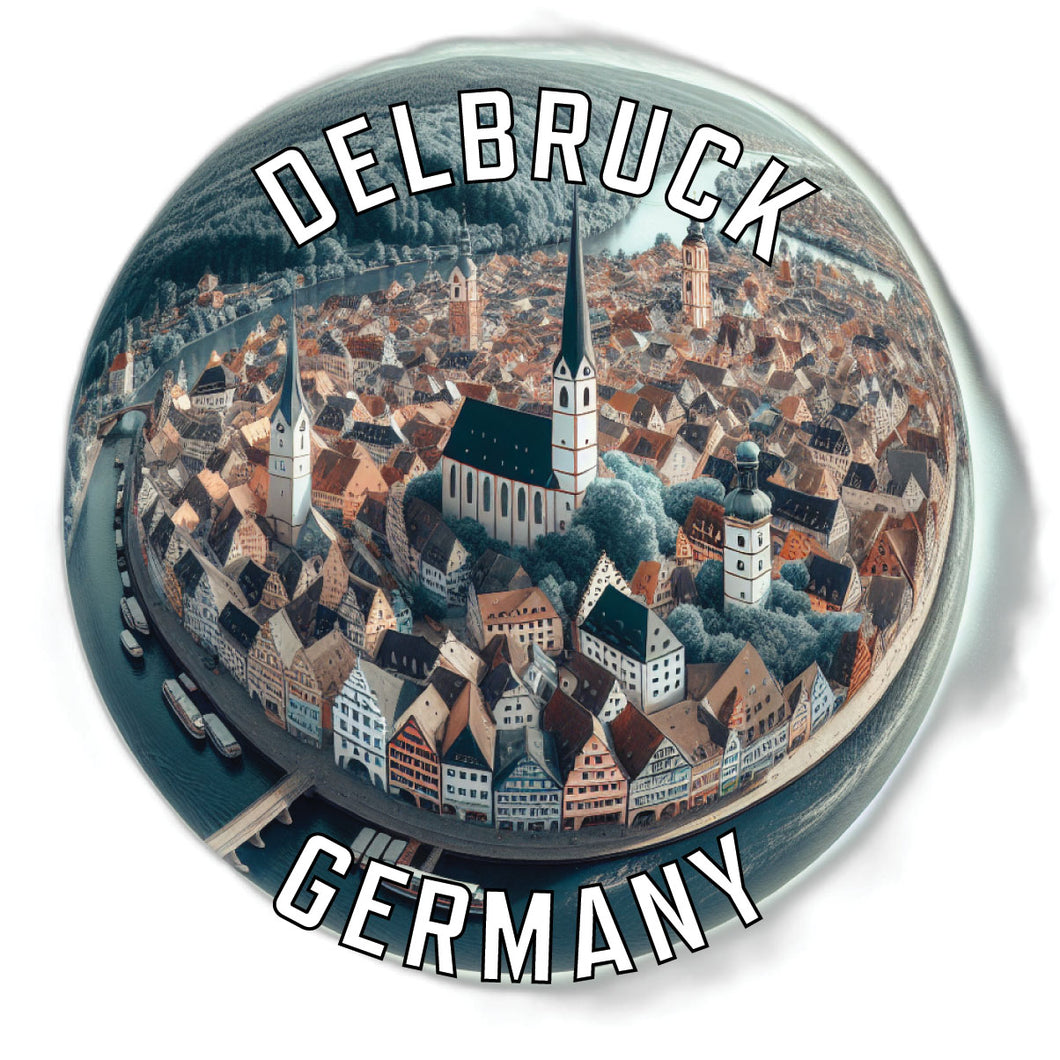 Delbruck Germany Souvenir Die Cut Flat Magnet 6-Inch