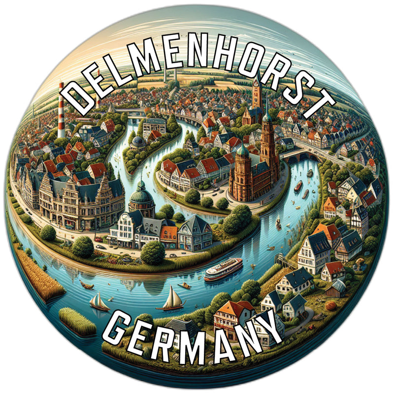 Delmenhorst Germany Souvenir Die Cut Flat Magnet 6-Inch