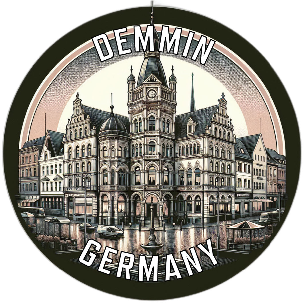 Demmin Germany Souvenir Die Cut Flat Magnet 2-Inch