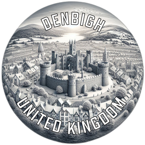 Denbigh United Kingdom Souvenir Die Cut Flat Magnet 6-Inch
