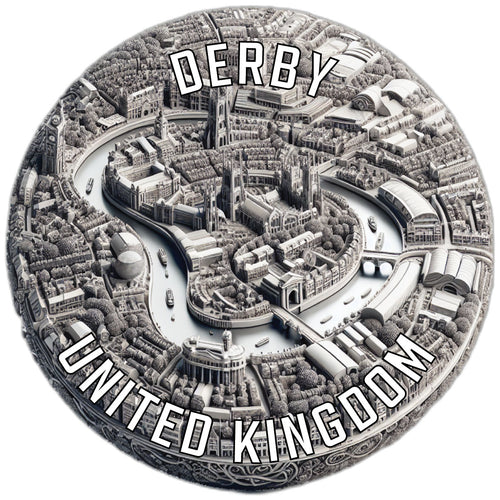 Derby United Kingdom Souvenir Vinyl Decal Sticker 2-Inch
