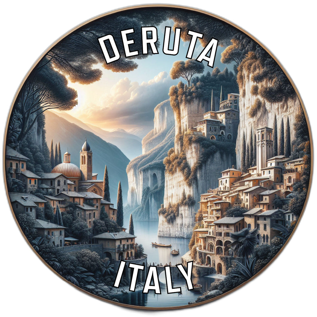Deruta Italy Souvenir Die Cut Flat Magnet 2-Inch