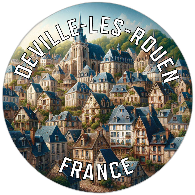 Deville les Rouen France Souvenir Vinyl Decal Sticker 2-Inch