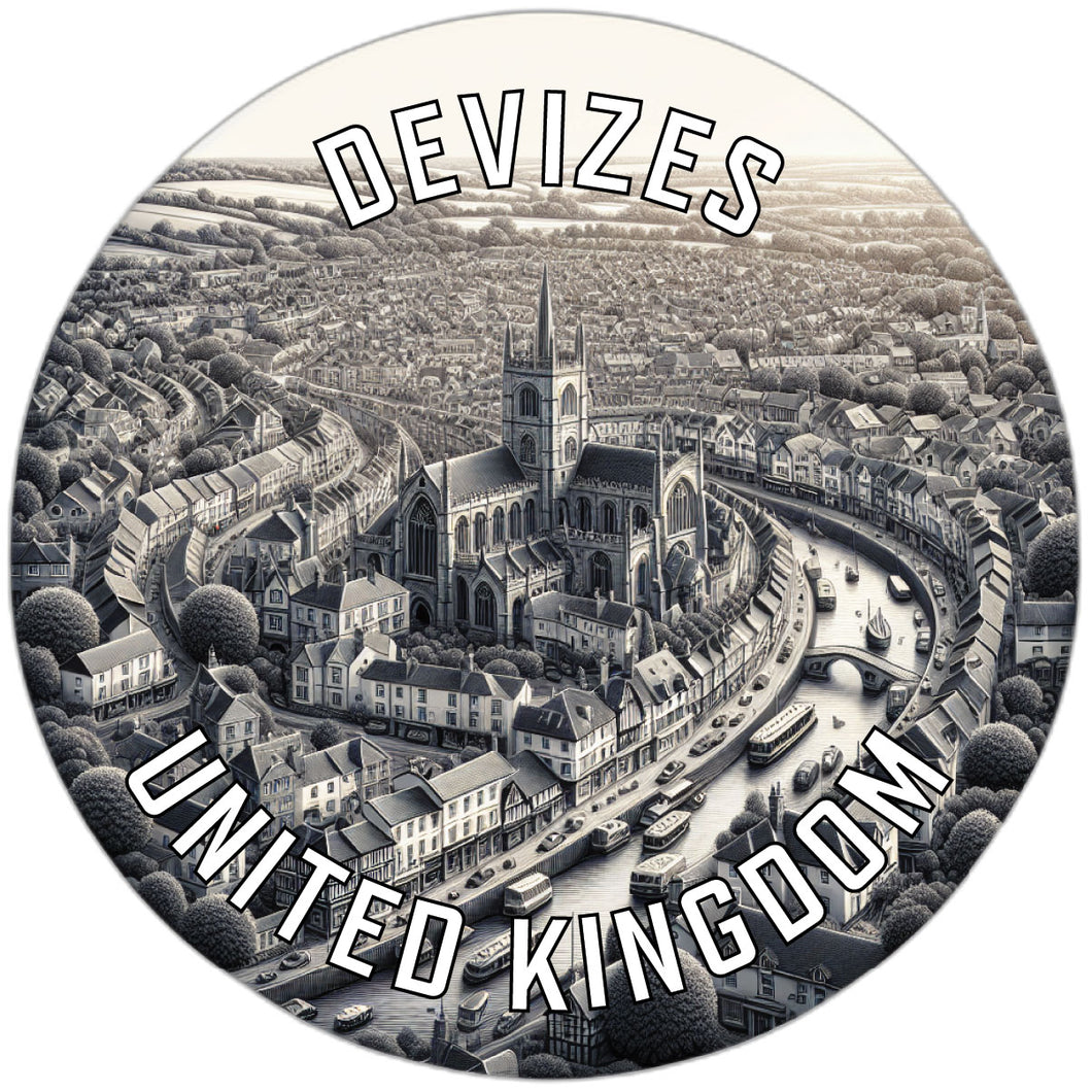 Devizes United Kingdom Souvenir Die Cut Flat Magnet 2-Inch