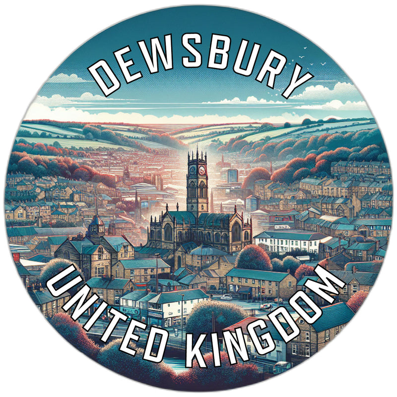 Dewsbury United Kingdom Souvenir Die Cut Flat Magnet 2-Inch