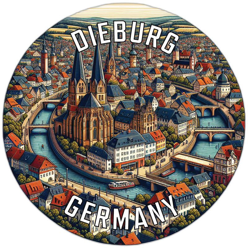 Dieburg Germany Souvenir Vinyl Decal Sticker 3-Inch