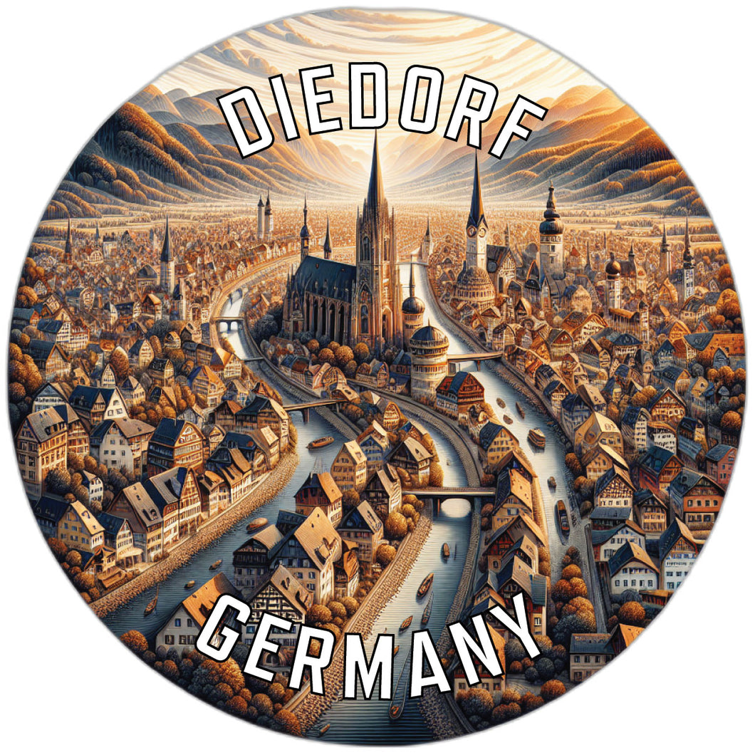 Diedorf Germany Souvenir Die Cut Flat Magnet 3-Inch