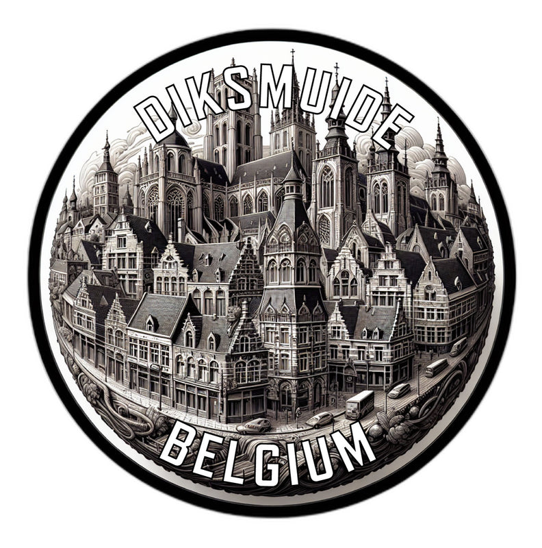 Diksmuide Belgium Souvenir Die Cut Flat Magnet 2-Inch