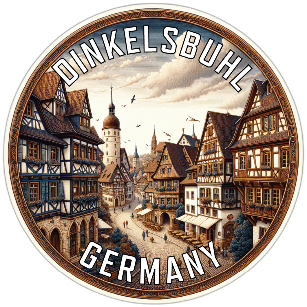 Dinkelsbuhl Germany Souvenir Die Cut Flat Magnet 2-Inch
