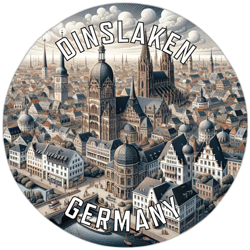 Dinslaken Germany Souvenir Die Cut Flat Magnet 2-Inch