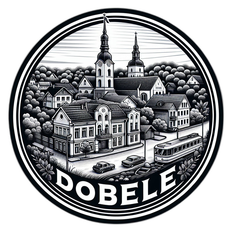 Dobele Latvia_updated Souvenir Die Cut Flat Magnet 2-Inch