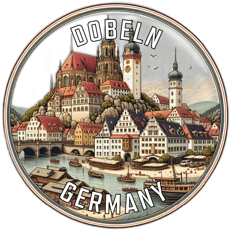 Dobeln Germany Souvenir Die Cut Flat Magnet 6-Inch