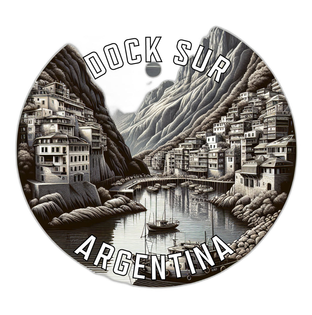 Dock Sur Argentina Souvenir Die Cut Flat Magnet 2-Inch
