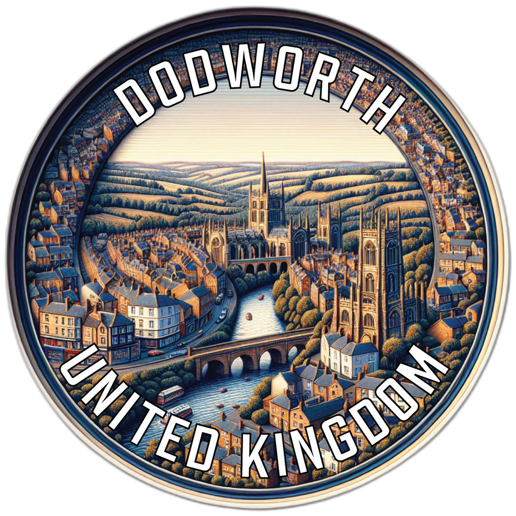 Dodworth United Kingdom Souvenir Die Cut Flat Magnet 2-Inch