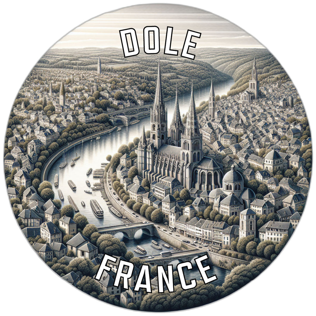 Dole France Souvenir Die Cut Flat Magnet 2-Inch