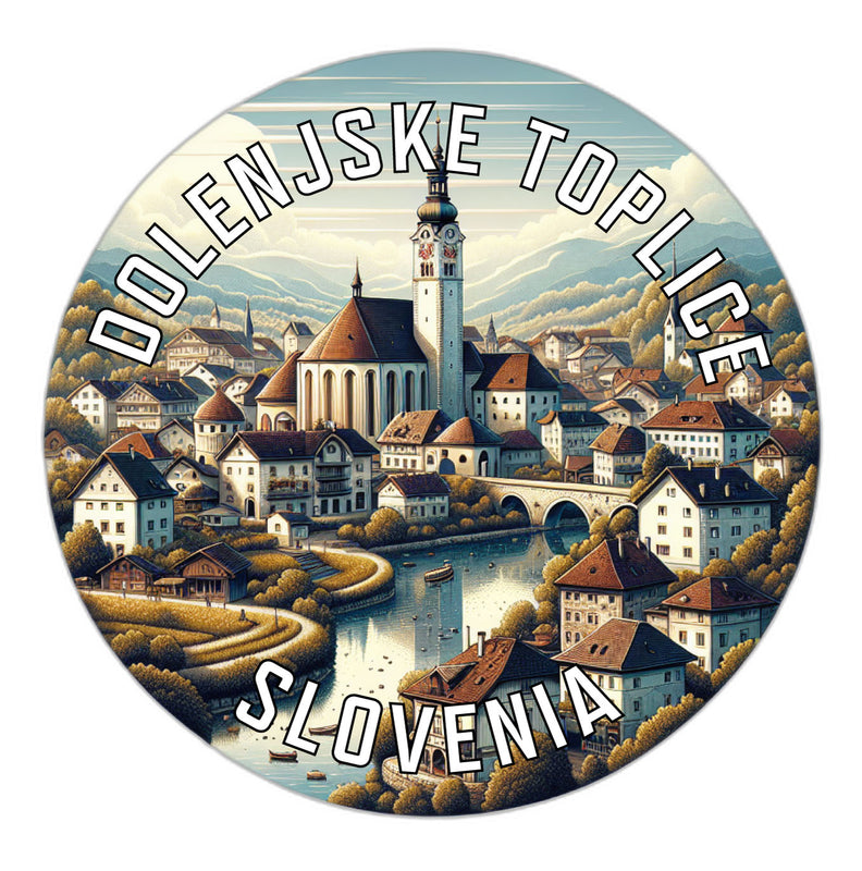 Dolenjske Toplice Slovenia Souvenir Die Cut Flat Magnet 3-Inch