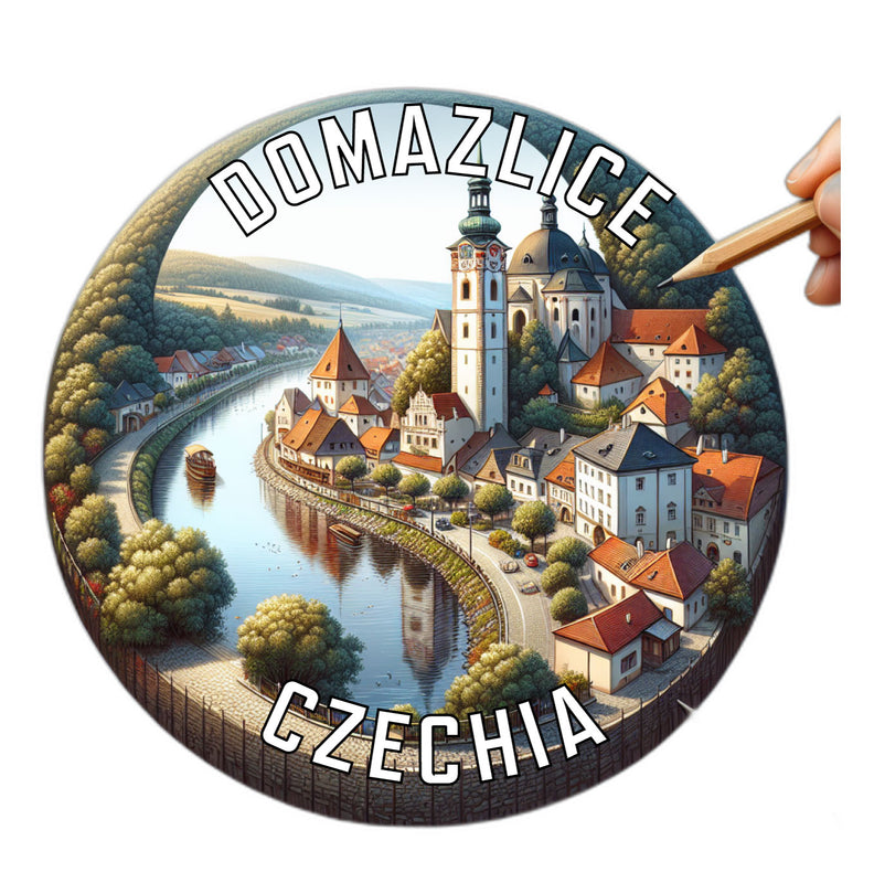 Domazlice Czechia Souvenir Die Cut Flat Magnet 6-Inch