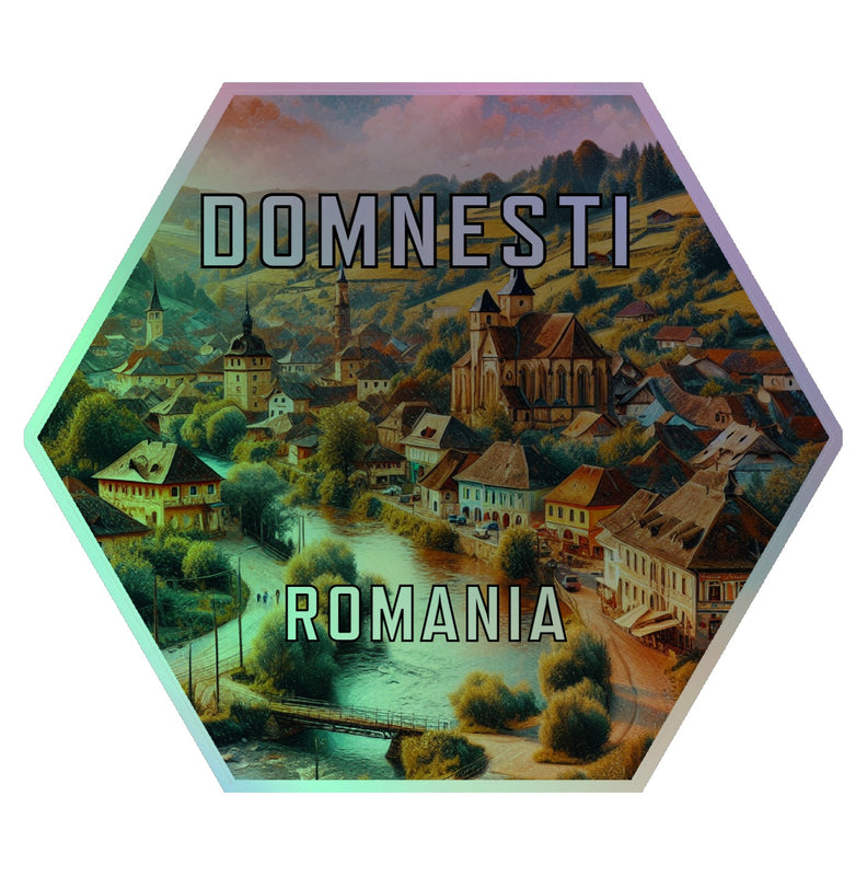 Domnesti Romania Souvenir Vinyl Decal Sticker 2-Inch