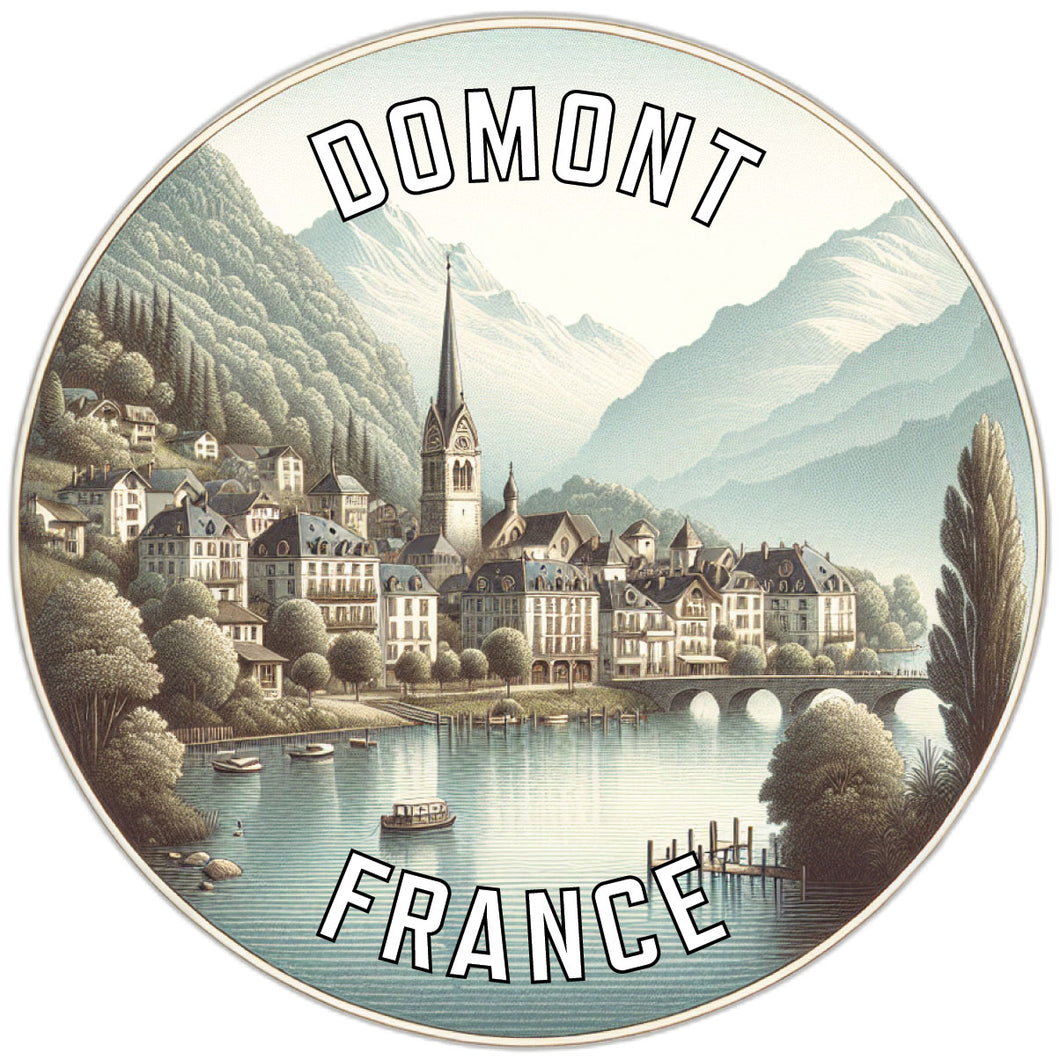 Domont France Souvenir Vinyl Decal Sticker 2-Inch