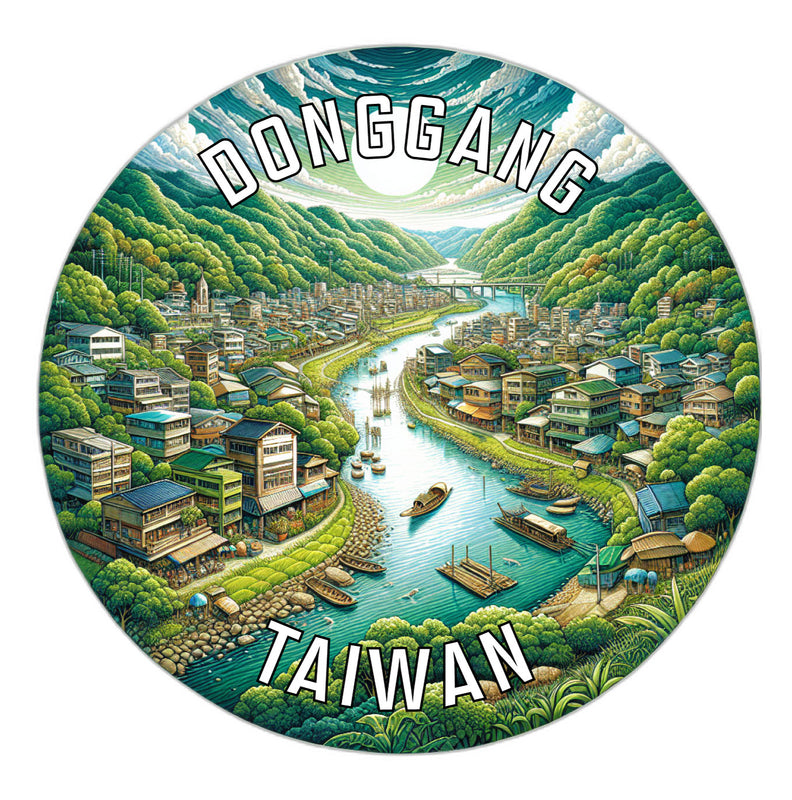 Donggang Taiwan Souvenir Vinyl Decal Sticker 6-Inch