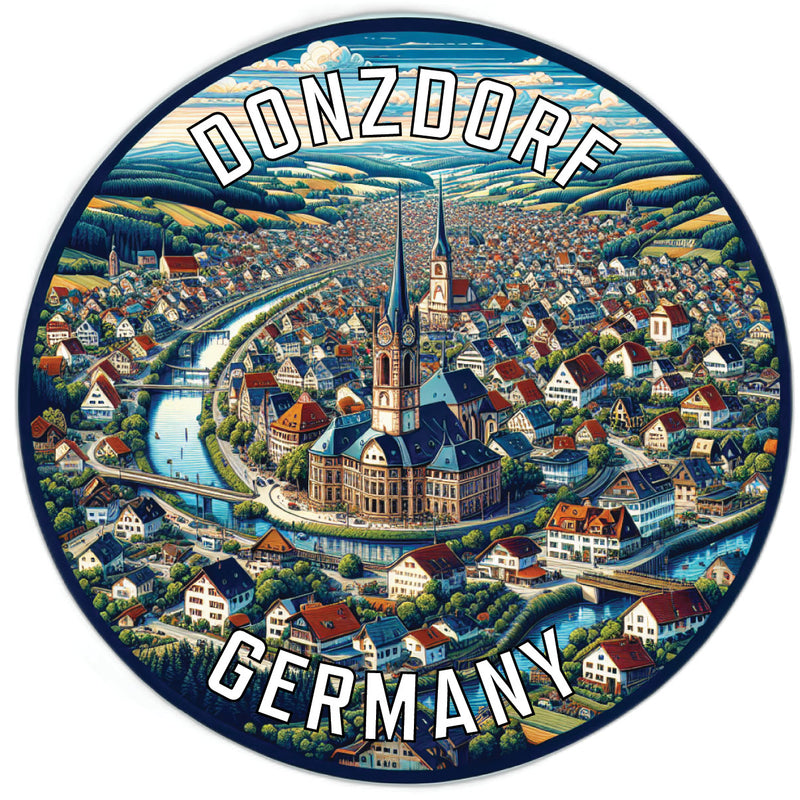 Donzdorf Germany Souvenir Die Cut Flat Magnet 6-Inch