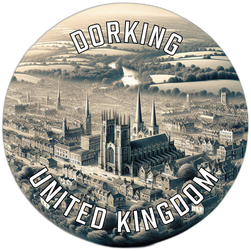 Dorking United Kingdom Souvenir Die Cut Flat Magnet 2-Inch