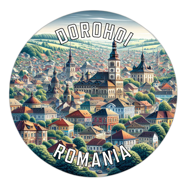 Dorohoi Romania Souvenir Die Cut Flat Magnet 2-Inch