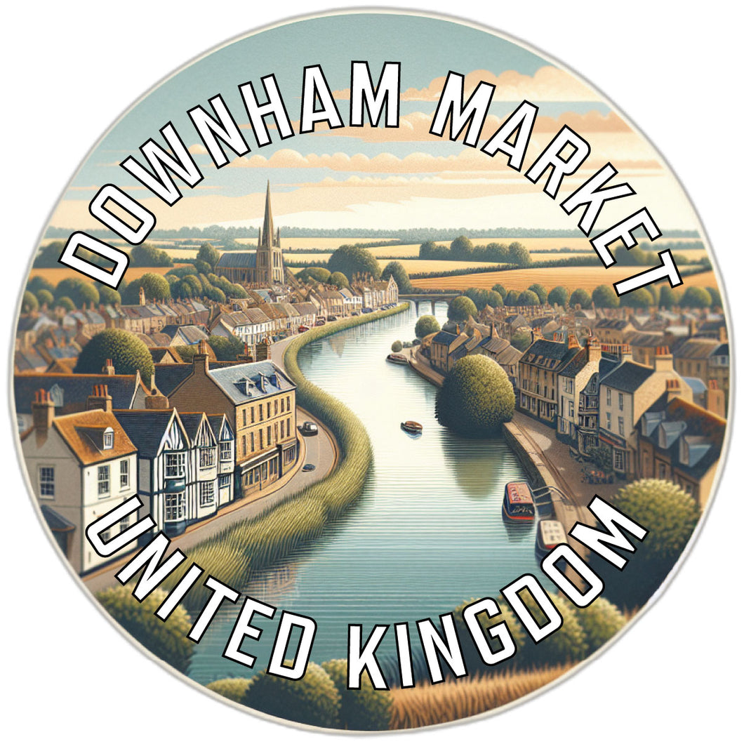 Downham Market United Kingdom Souvenir Die Cut Flat Magnet 2-Inch