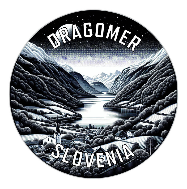 Dragomer Slovenia Souvenir Die Cut Flat Magnet 4-Inch