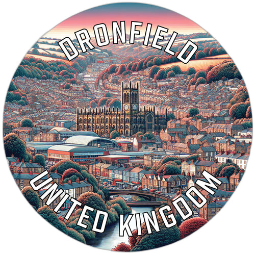 Dronfield United Kingdom Souvenir Die Cut Flat Magnet 2-Inch
