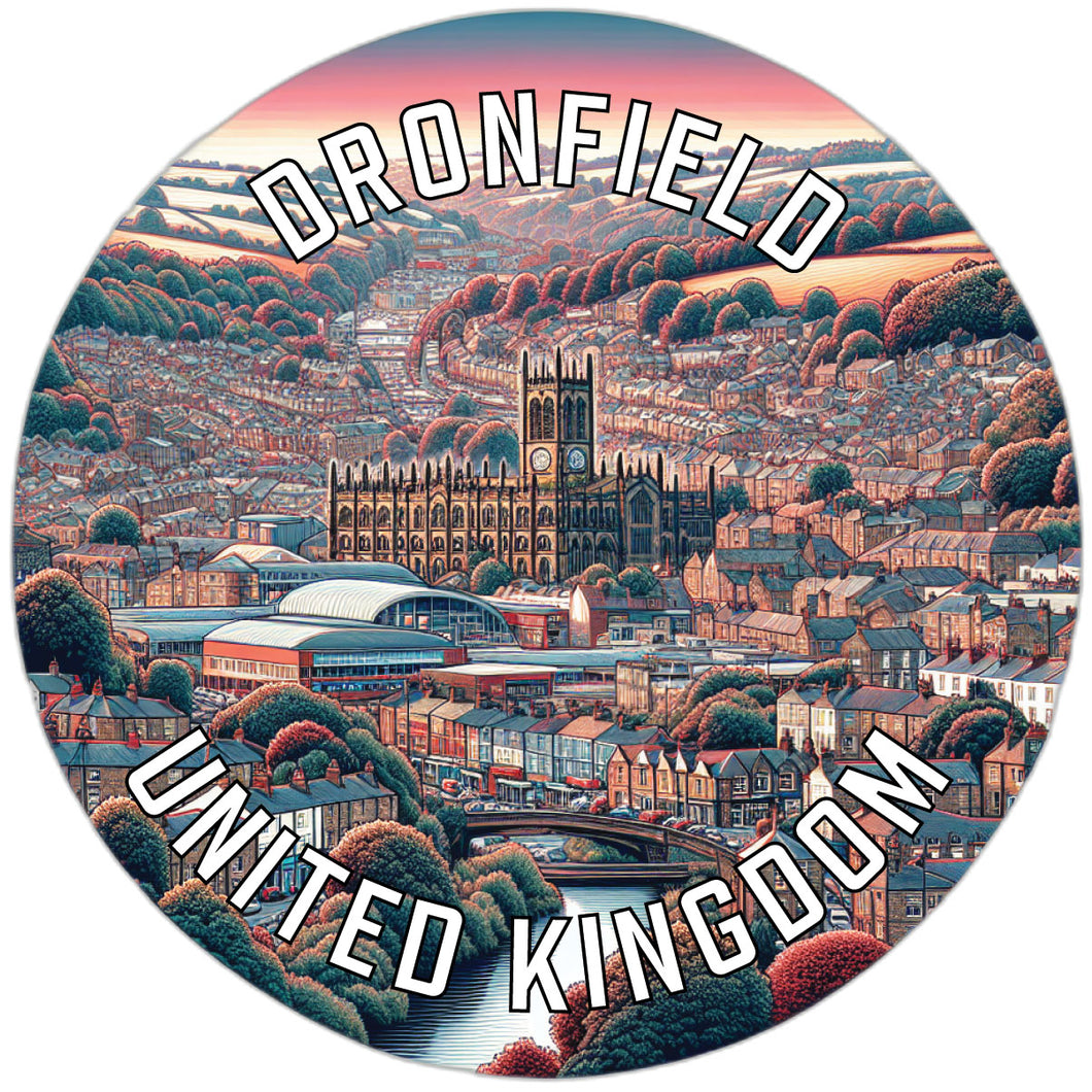 Dronfield United Kingdom Souvenir Die Cut Flat Magnet 2-Inch