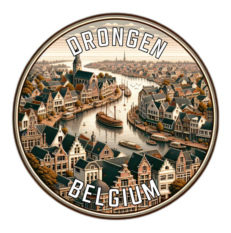 Drongen Belgium Souvenir Die Cut Flat Magnet 6-Inch