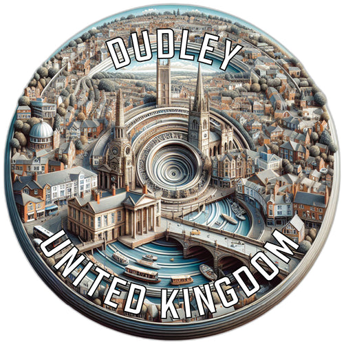 Dudley United Kingdom Souvenir Die Cut Flat Magnet 2-Inch