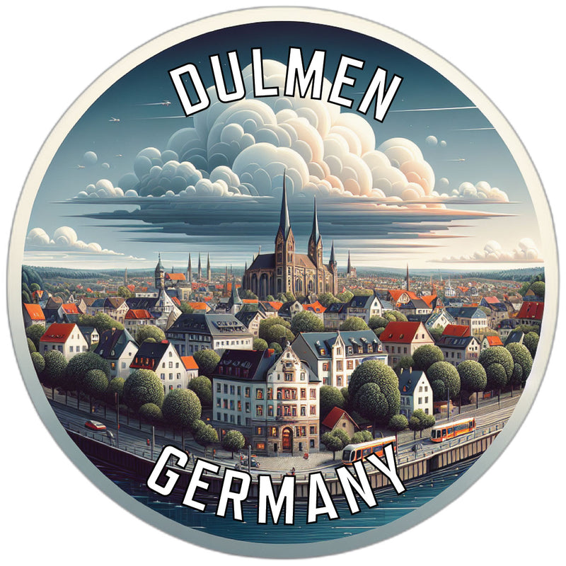 Dulmen Germany Souvenir Die Cut Flat Magnet 2-Inch